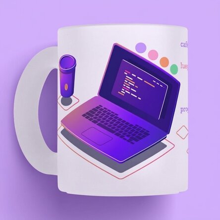 Taza personalizada con texto - Programación