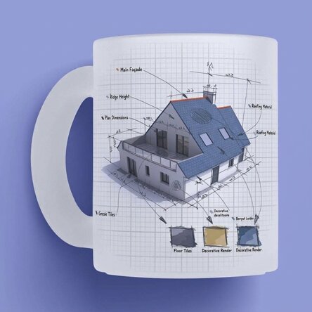 Taza personalizada con texto para arquitectos
