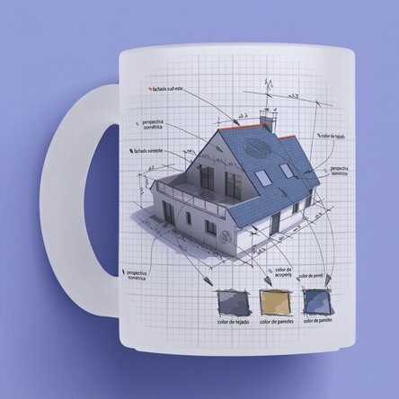 Taza personalizada con texto para arquitectos