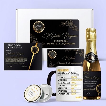 Lote de regalo personalizado para la jubilación