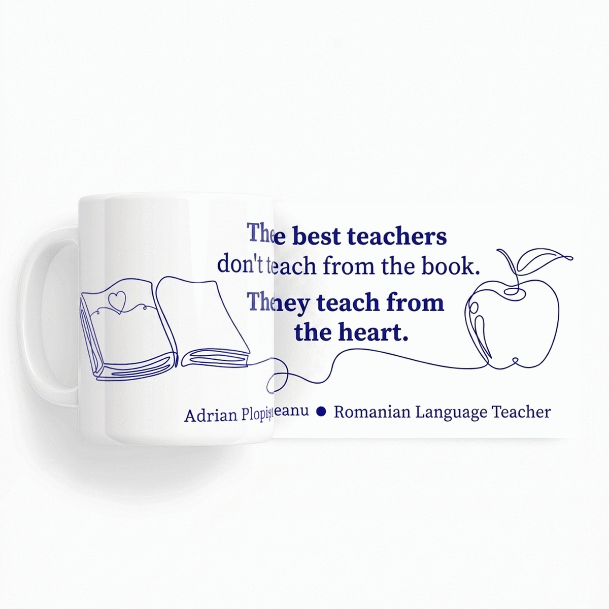 Taza personalizada con texto para profesores