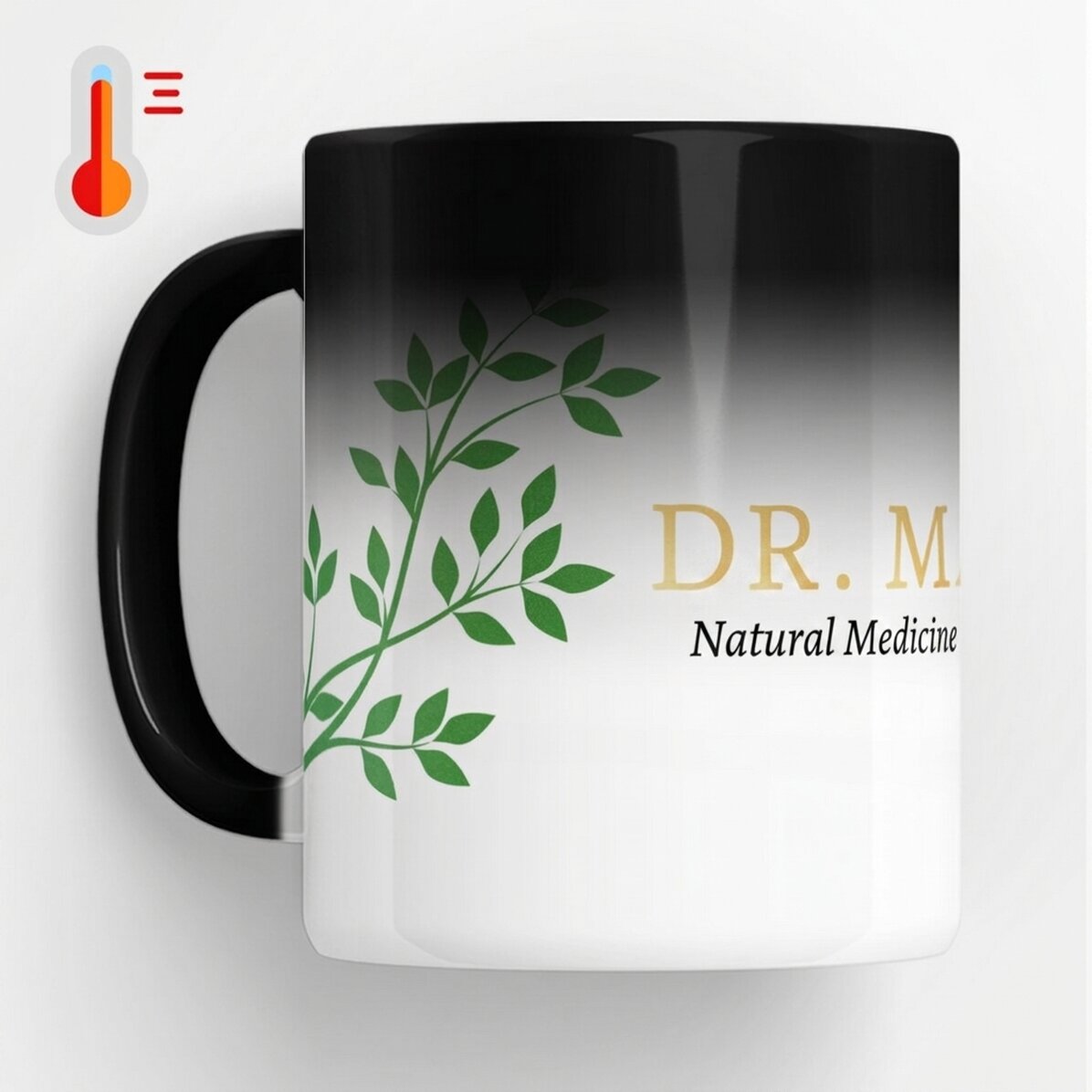 Taza termosensible personalizada con texto - Golden Doctor
