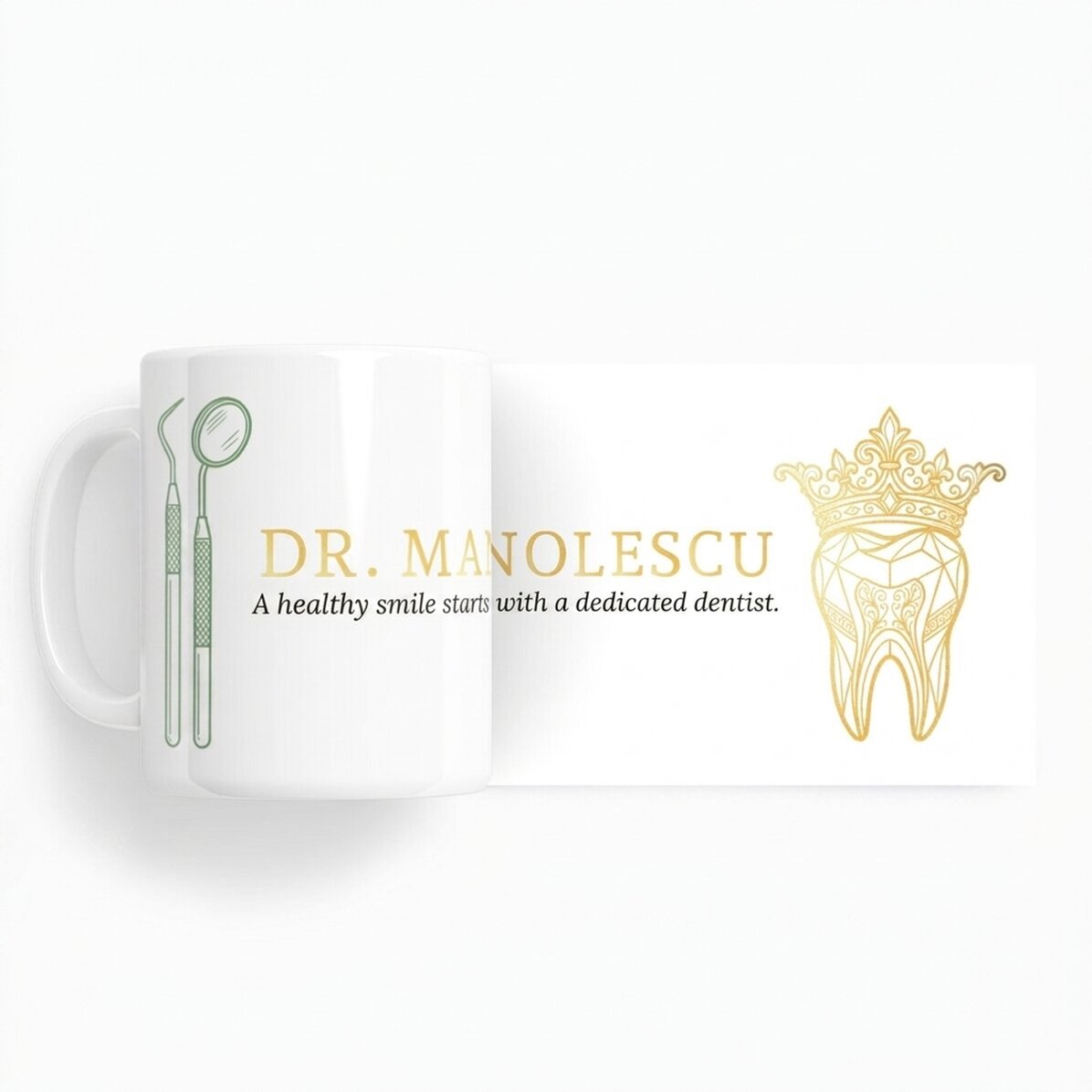 Taza personalizada con texto - Golden Dentist