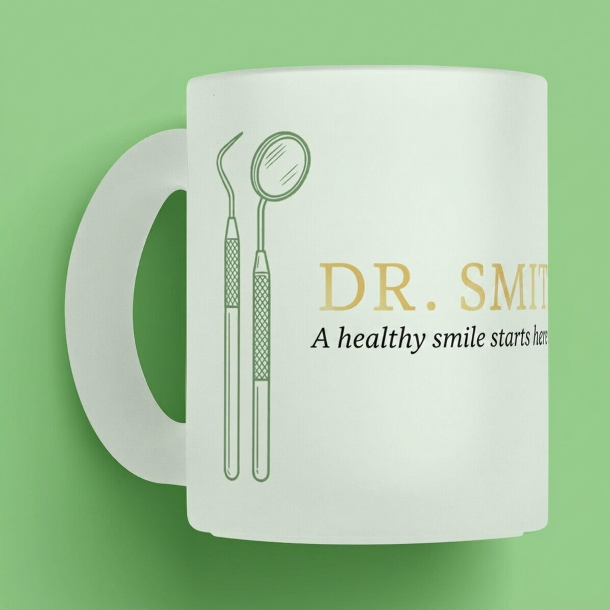 Taza personalizada con texto - Golden Dentist