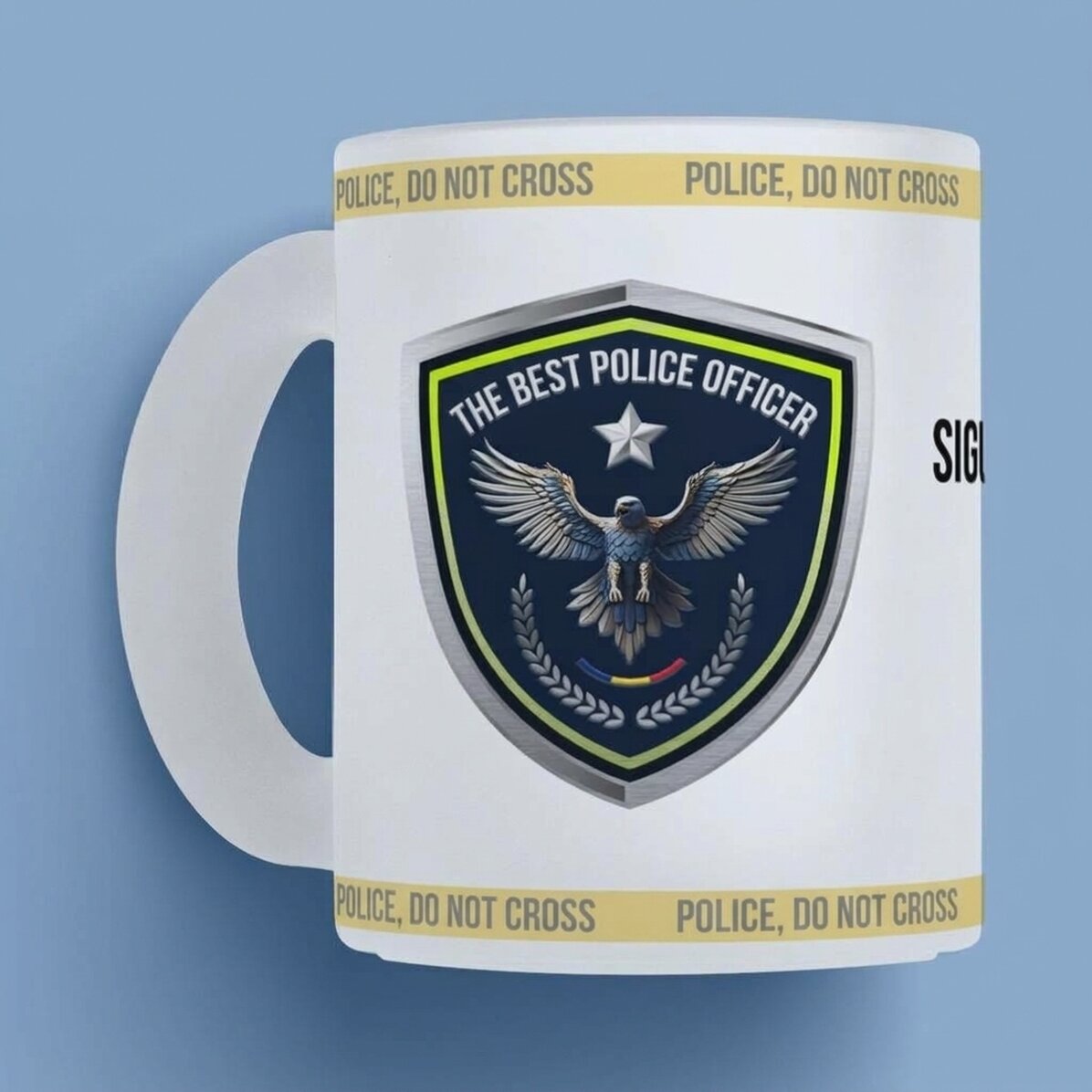 Taza personalizada con texto: «El mejor policía»