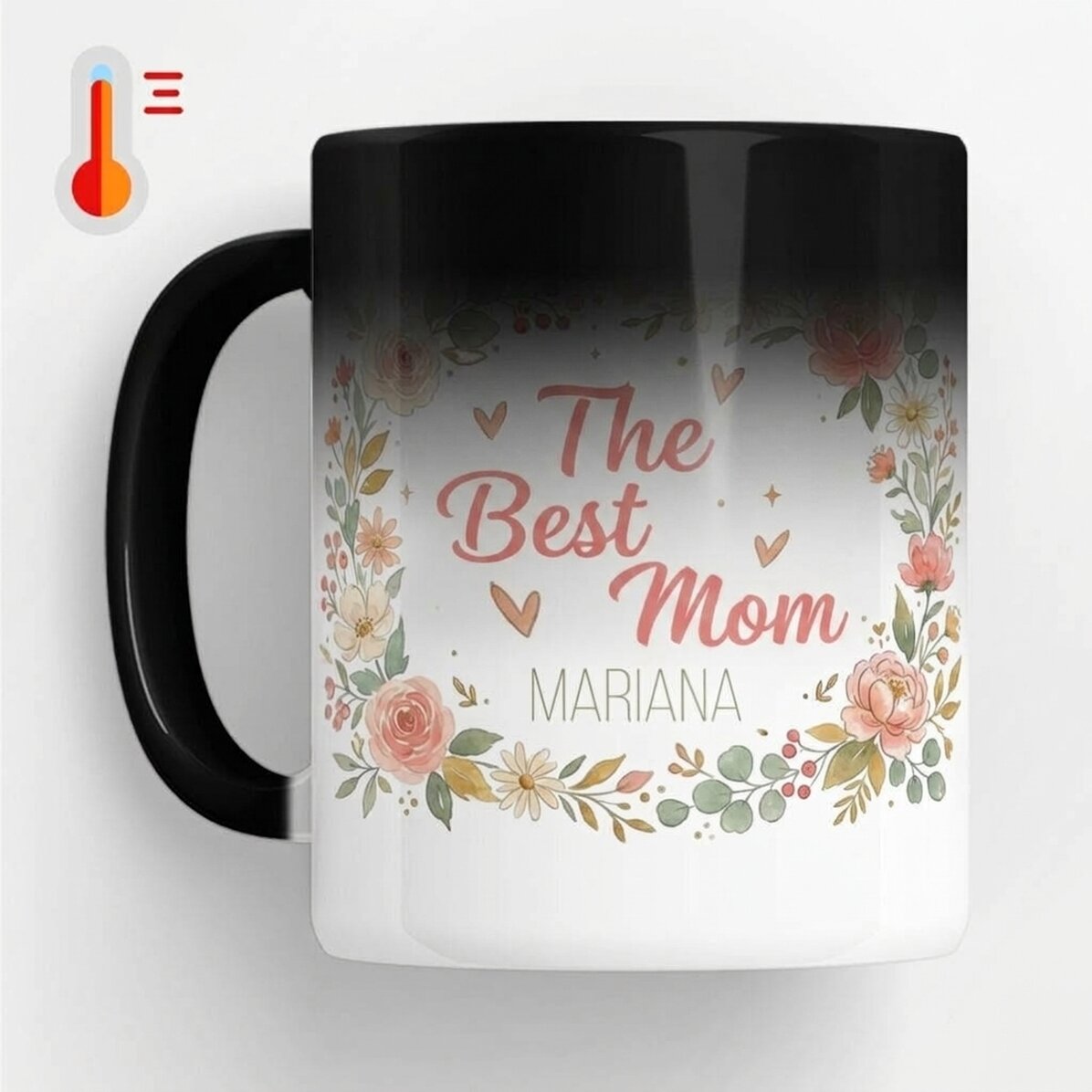 Taza termosensible personalizada con texto: «La mejor madre»