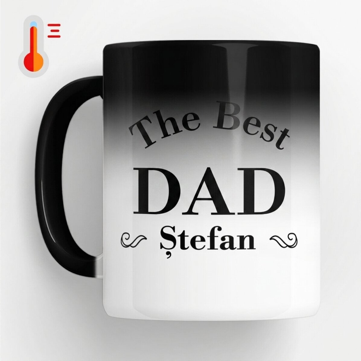 Taza termosensible personalizada con texto: «El mejor papá»