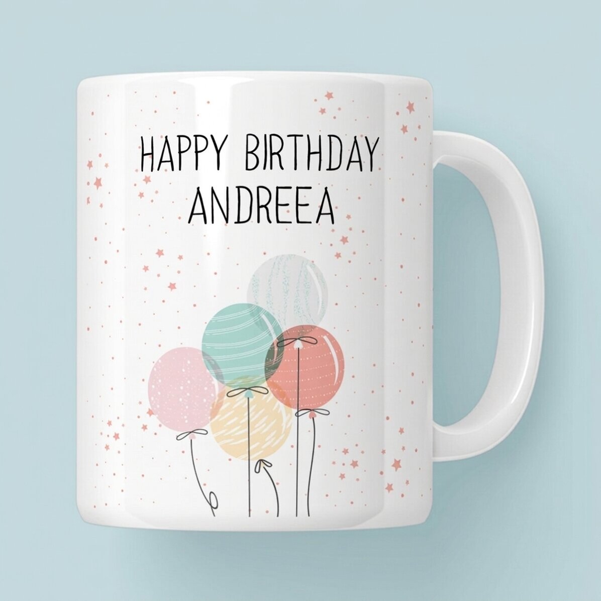 Taza personalizada con texto - Globos de colores