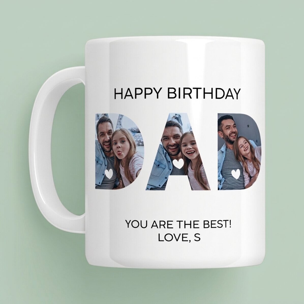 Taza personalizada con fotos y mensaje - Dad
