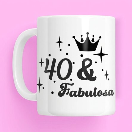 Taza personalizada con texto para un aniversario - Fabuloasa