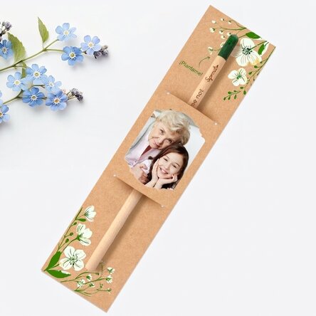 Lápiz plantable personalizado con una foto