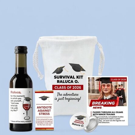 Lote de regalo: kit de supervivencia para graduados