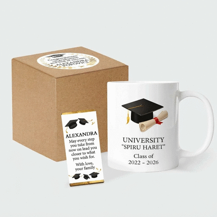Personalised gift set for graduates