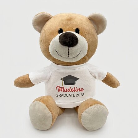 Plus a personalised teddy bear with text – Graduation