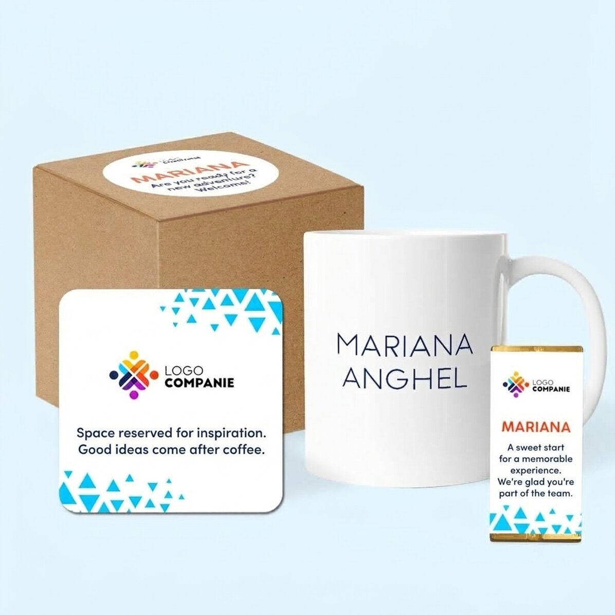 Lote de regalo corporativo personalizado - Bienvenido al equipo