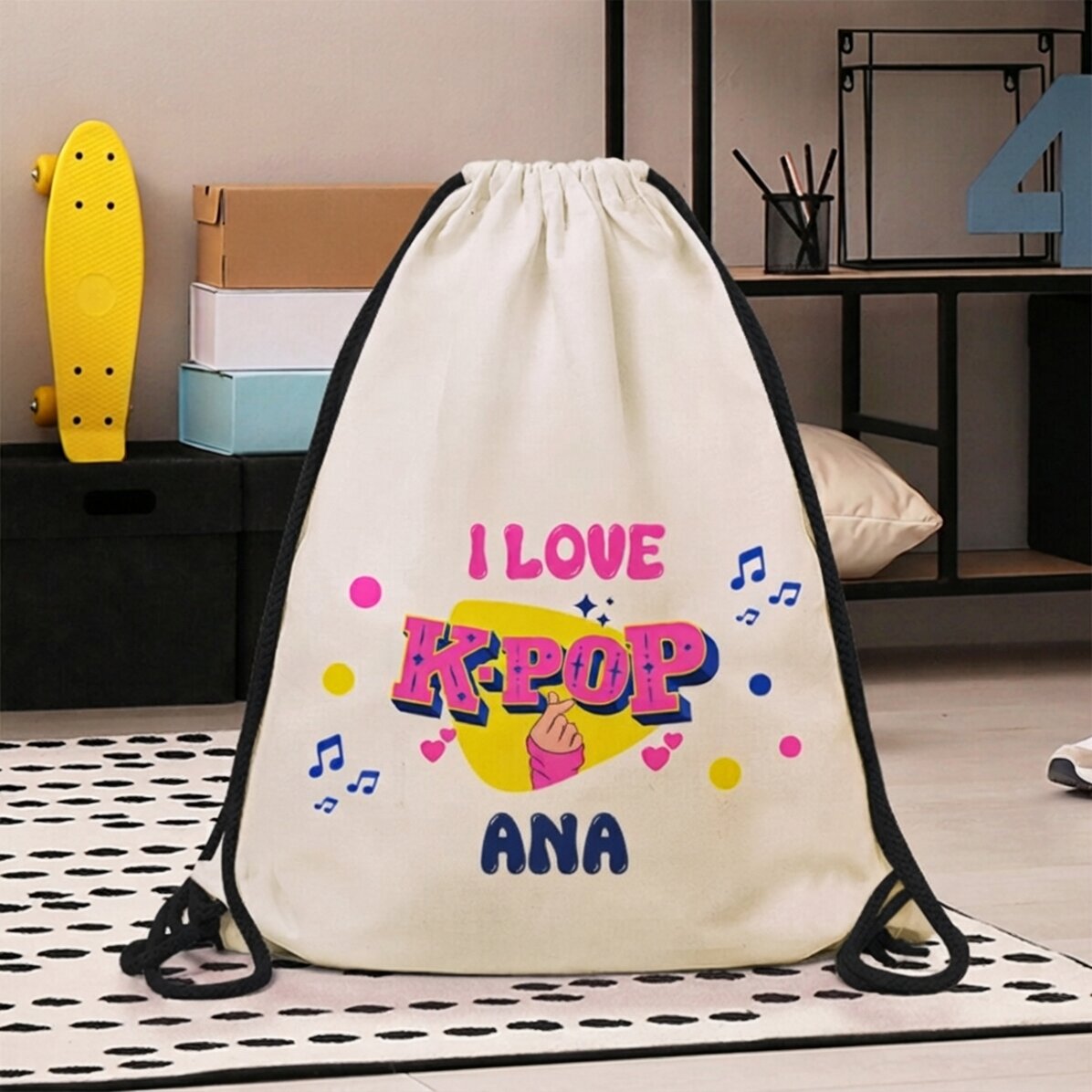 Mochila personalizada con texto - K-pop