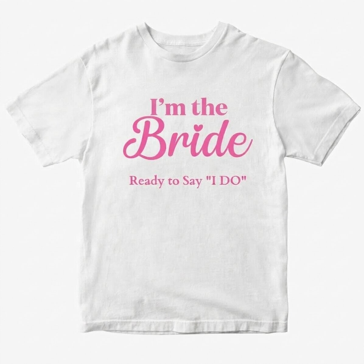 Camiseta de algodón personalizada con texto - El equipo de la novia