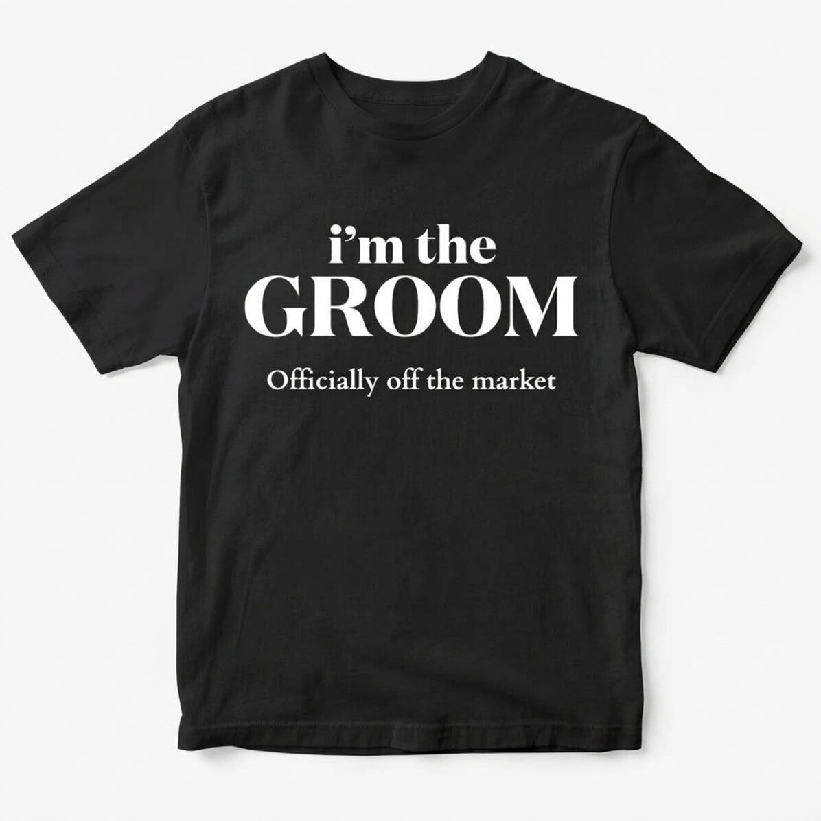 Camiseta de algodón personalizada con texto - El equipo del novio