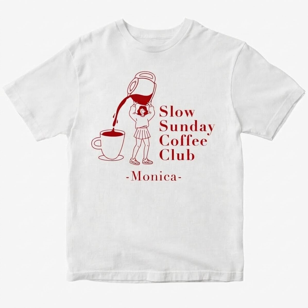 Camiseta de algodón personalizada con texto - Coffee