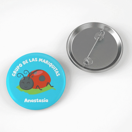 Chapa personalizada con nombre para la guardería