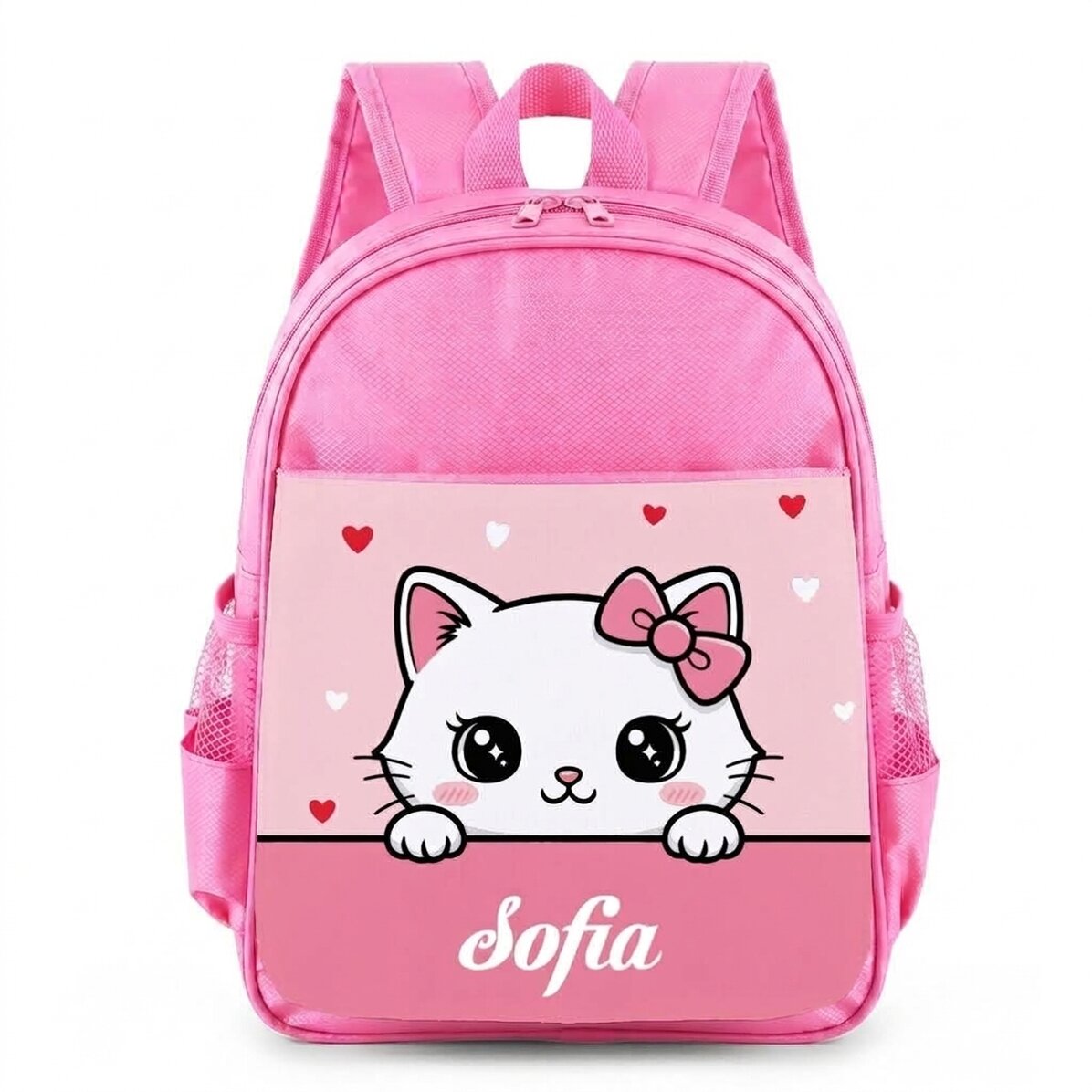 Mochila escolar personalizada con nombre - Gatita