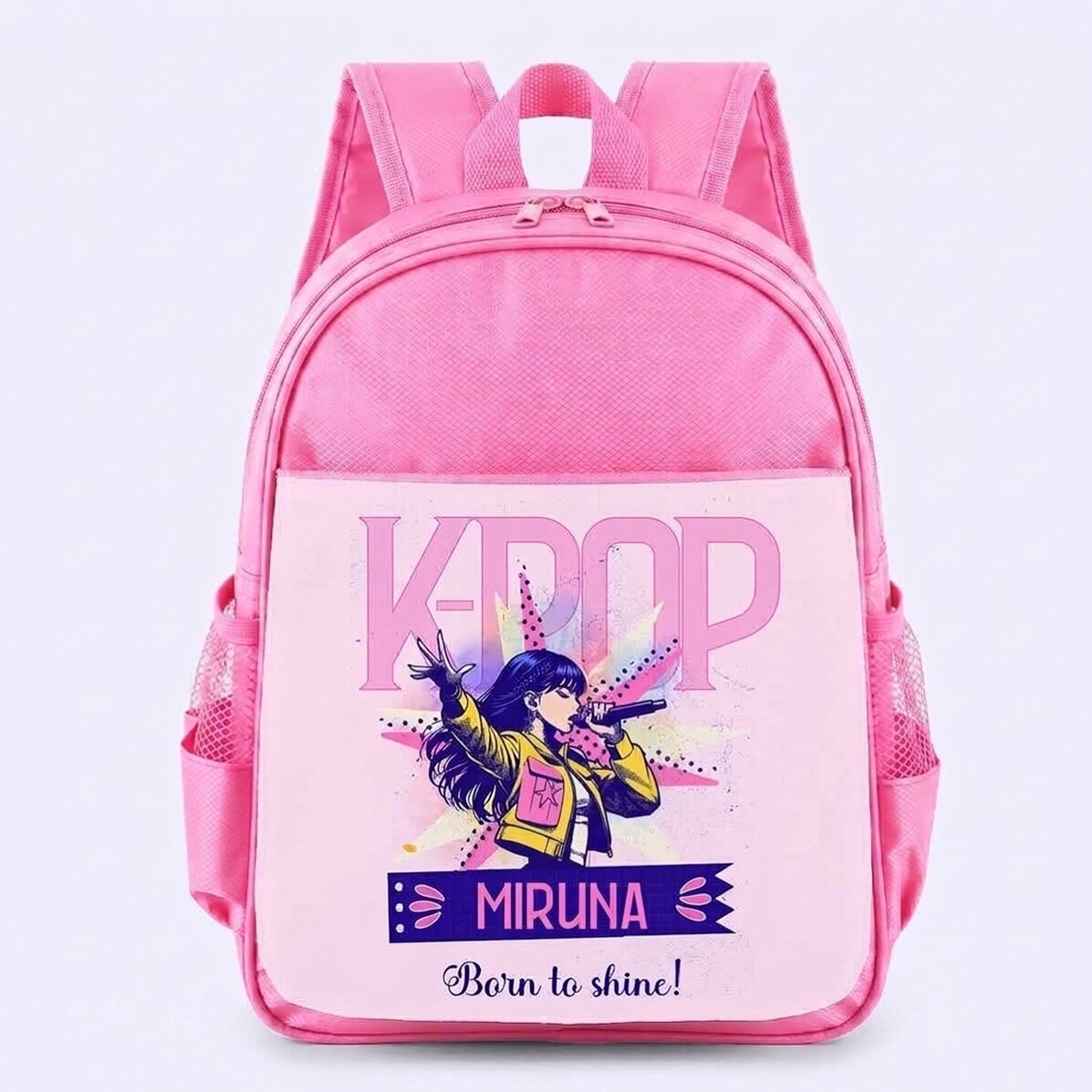 Mochila escolar personalizada con texto - K-pop