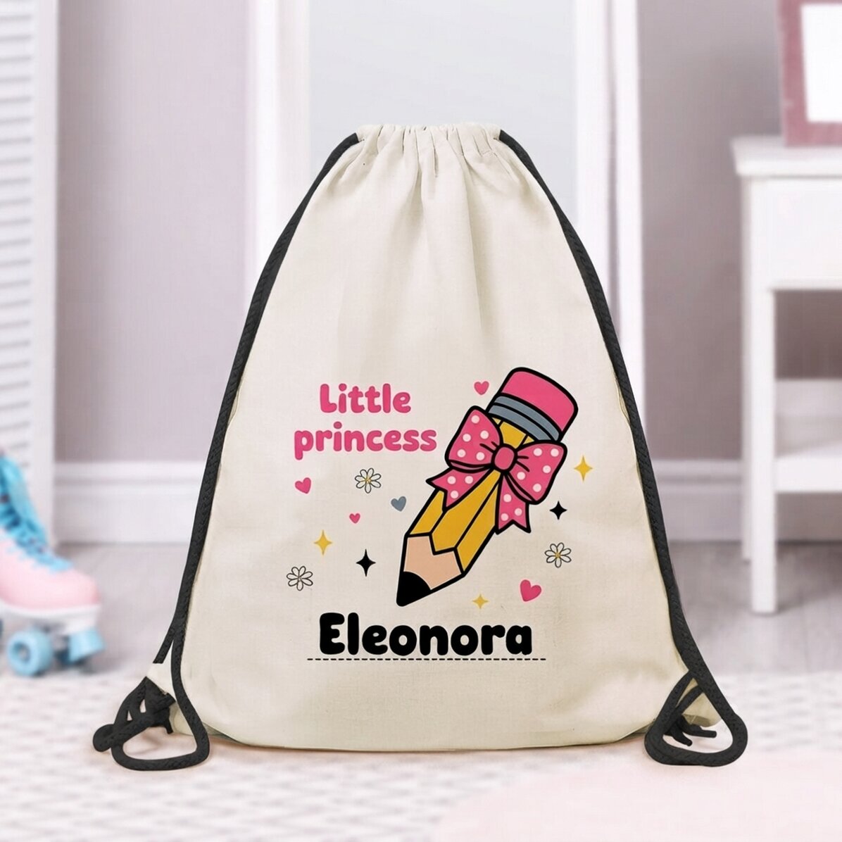Mochila personalizada con texto - Lápiz