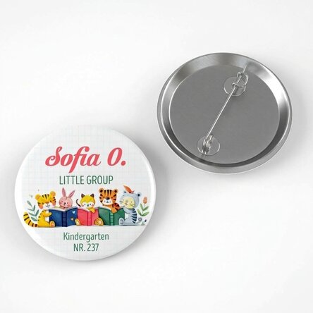 Insignia personalizada con texto para la guardería