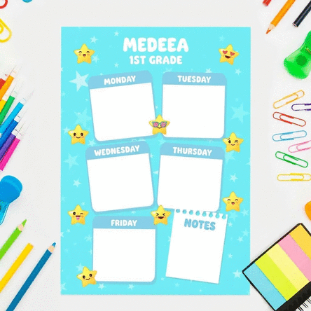 Horario personalizado con mensaje