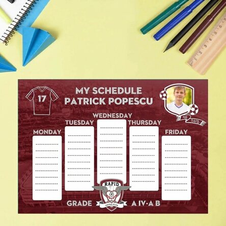 Horario personalizado con una foto y un texto - FC Rapid 1923