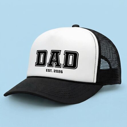 Gorra personalizada con texto: «Papá / Mamá»