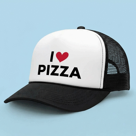 Gorra personalizada con mensaje: «I love...»
