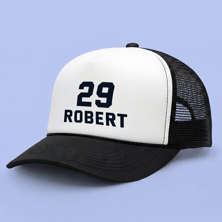 Gorra personalizada con número y nombre