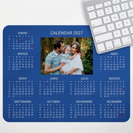 Alfombrilla de ratón XL personalizada con una foto - Calendario