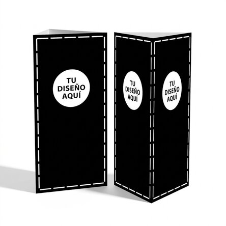 Folleto piramidal personalizado con tu diseño