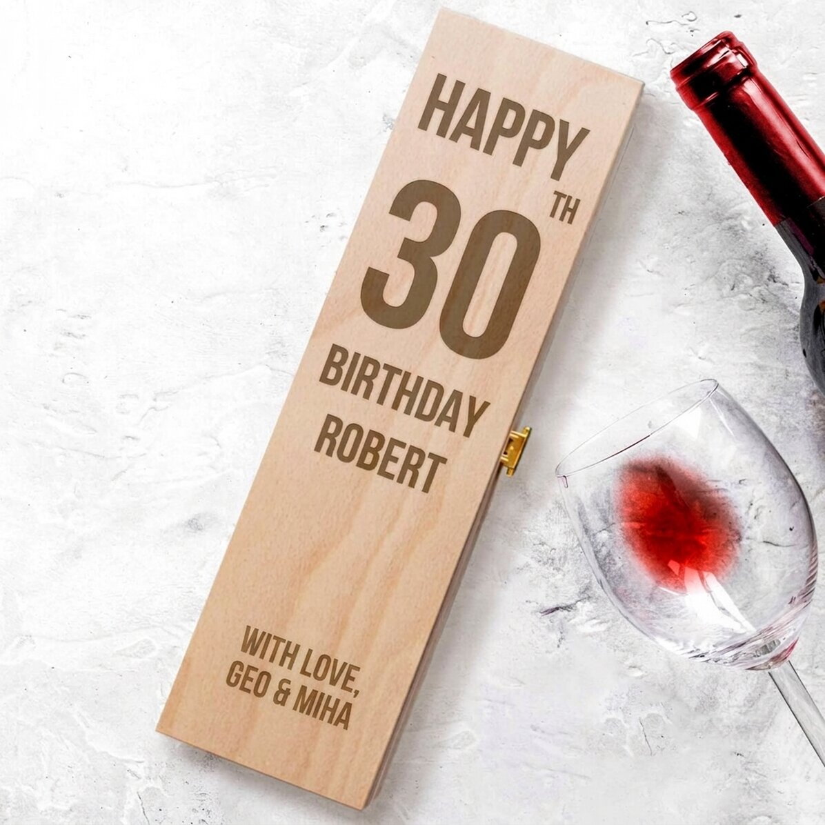Caja de vino personalizada - FELIZ CUMPLEAÑOS