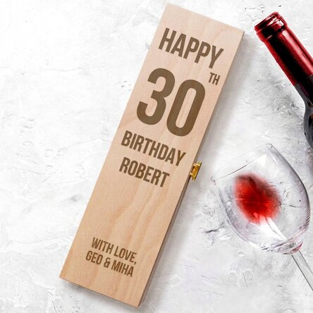 Caja de vino personalizada - FELIZ CUMPLEAÑOS