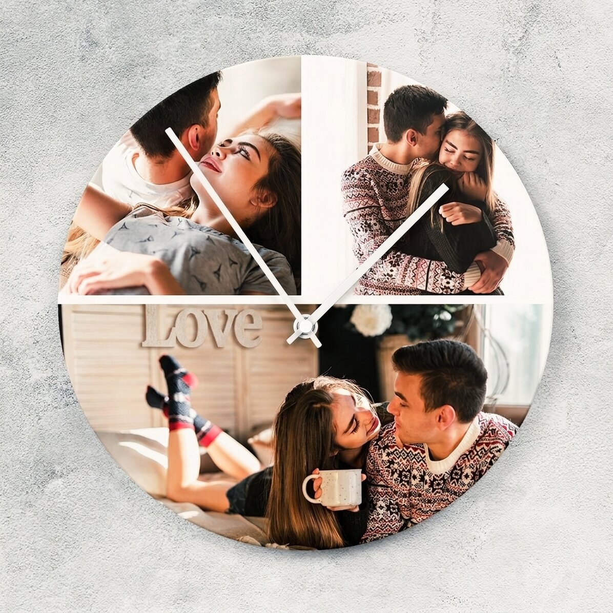 Reloj personalizado con 3 fotos