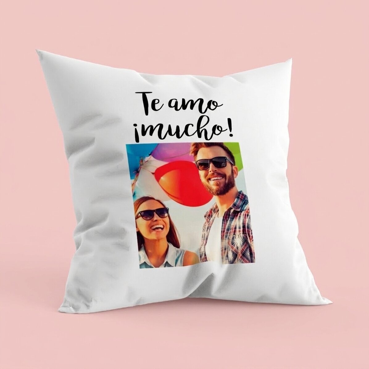 Cojín personalizado con una foto: «I love you»