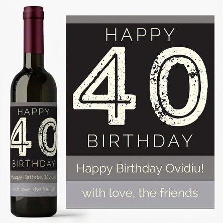 Vino personalizado - Feliz cumpleaños