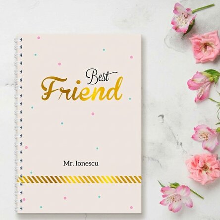 Cuaderno personalizado - Best Friend, Gold