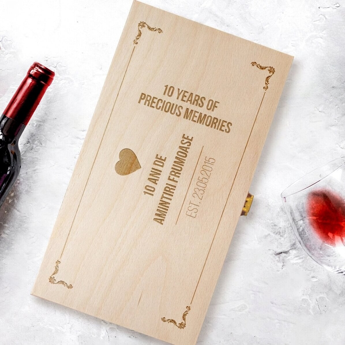 Caja de vino personalizada para dos botellas - Years Of Memories