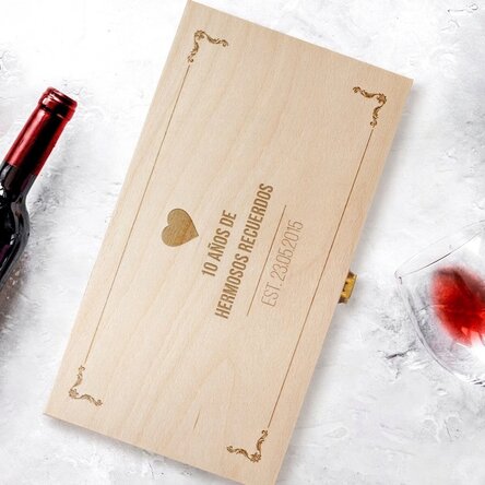 Caja de vino personalizada para dos botellas - Years Of Memories