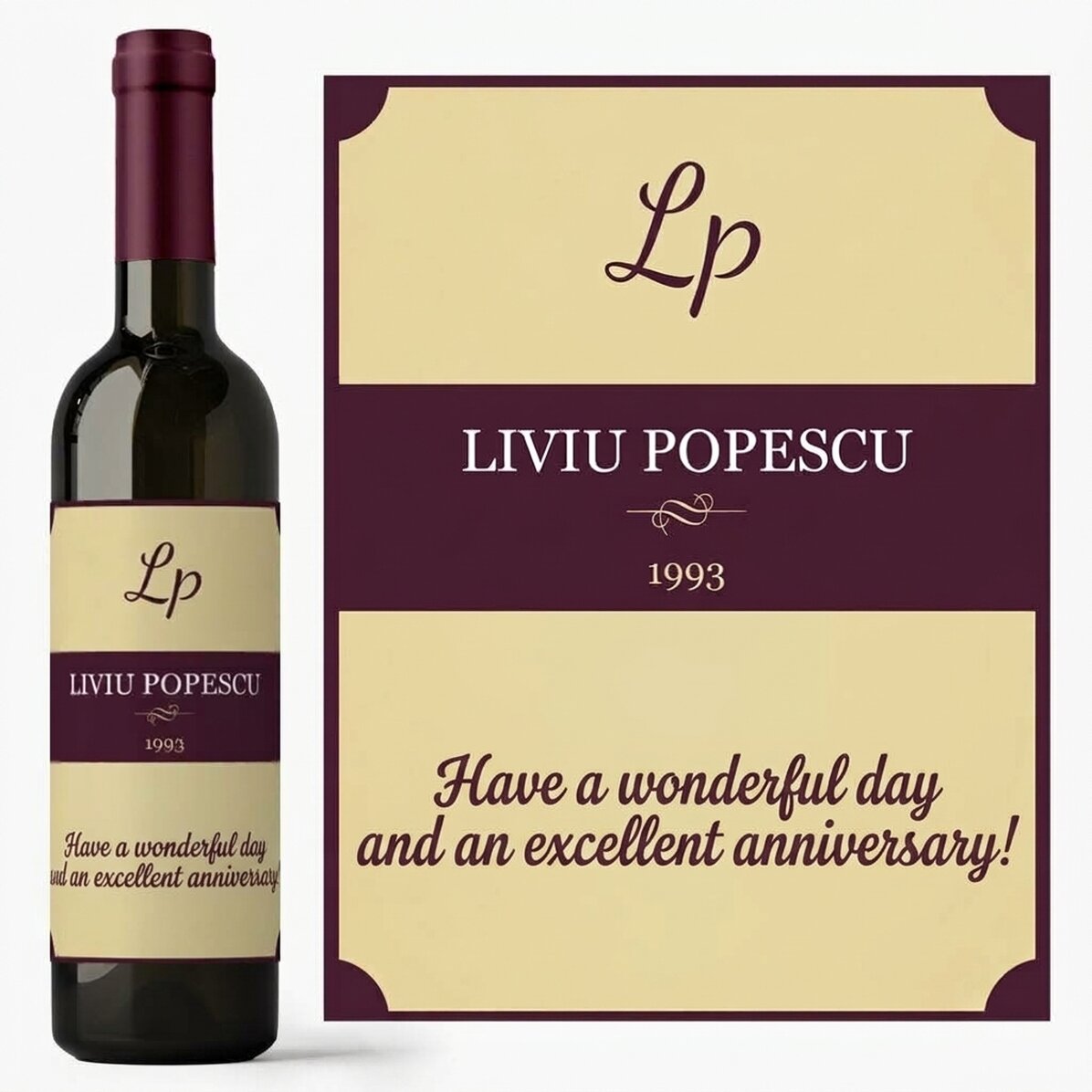 Vino personalizado - Cumpleaños vintage