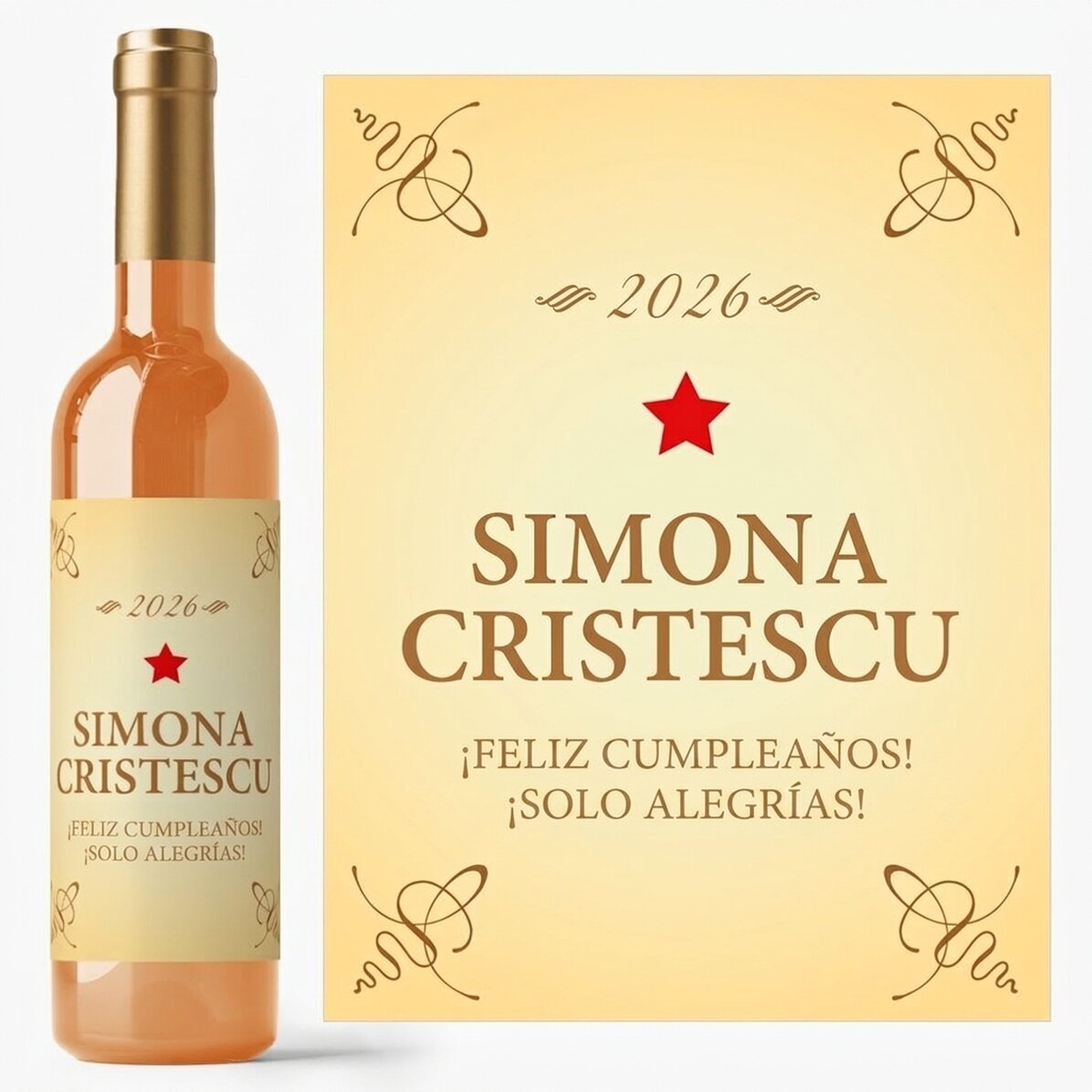 Vino personalizado - Classic Birthday