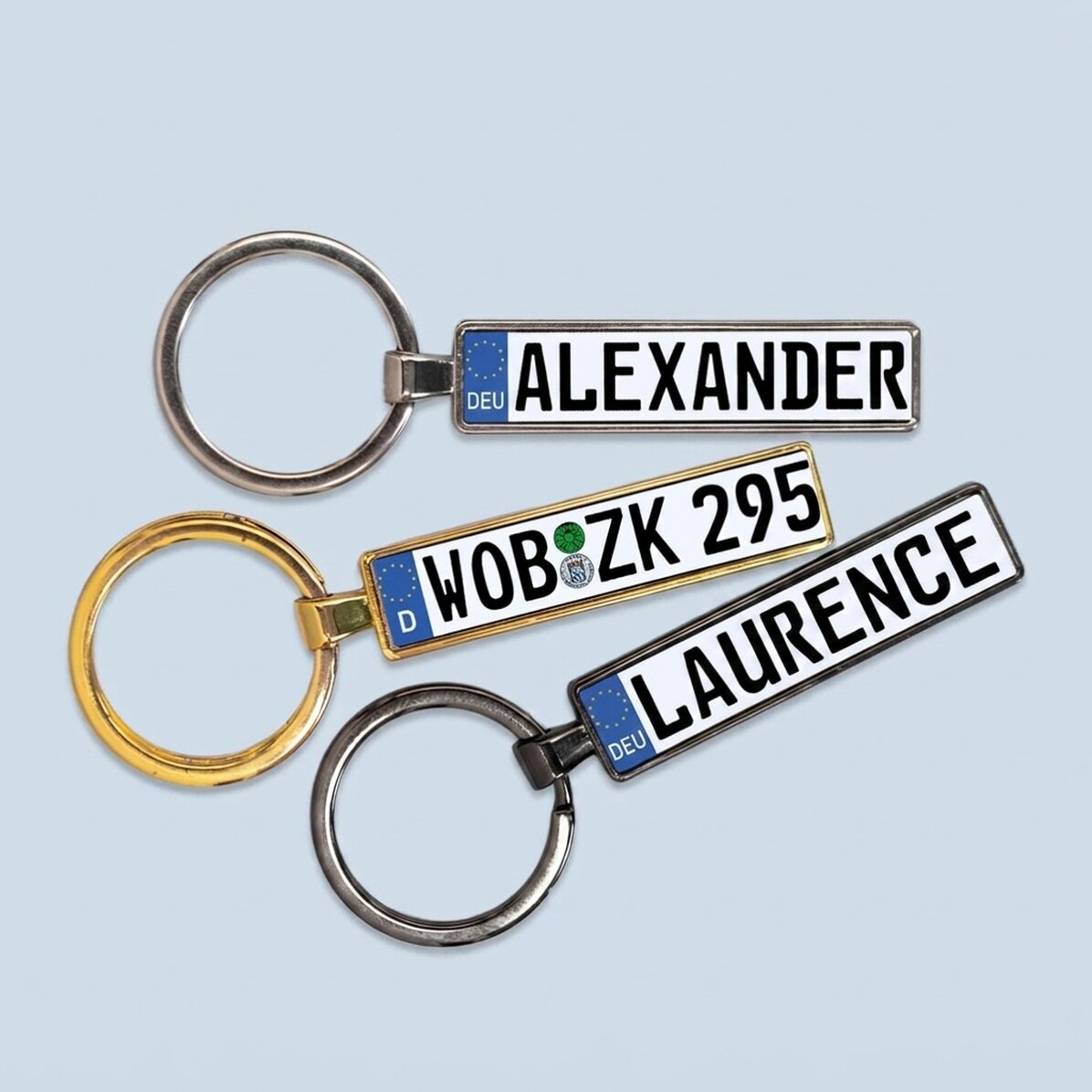 Llavero personalizado con matrícula de Alemania