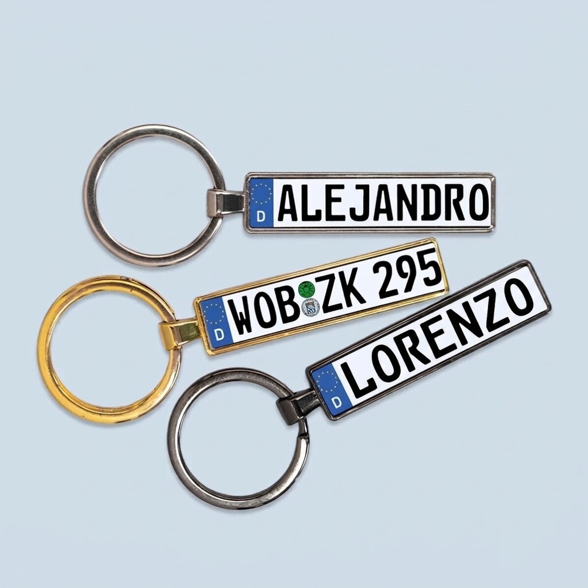 Llavero personalizado con matrícula de Alemania