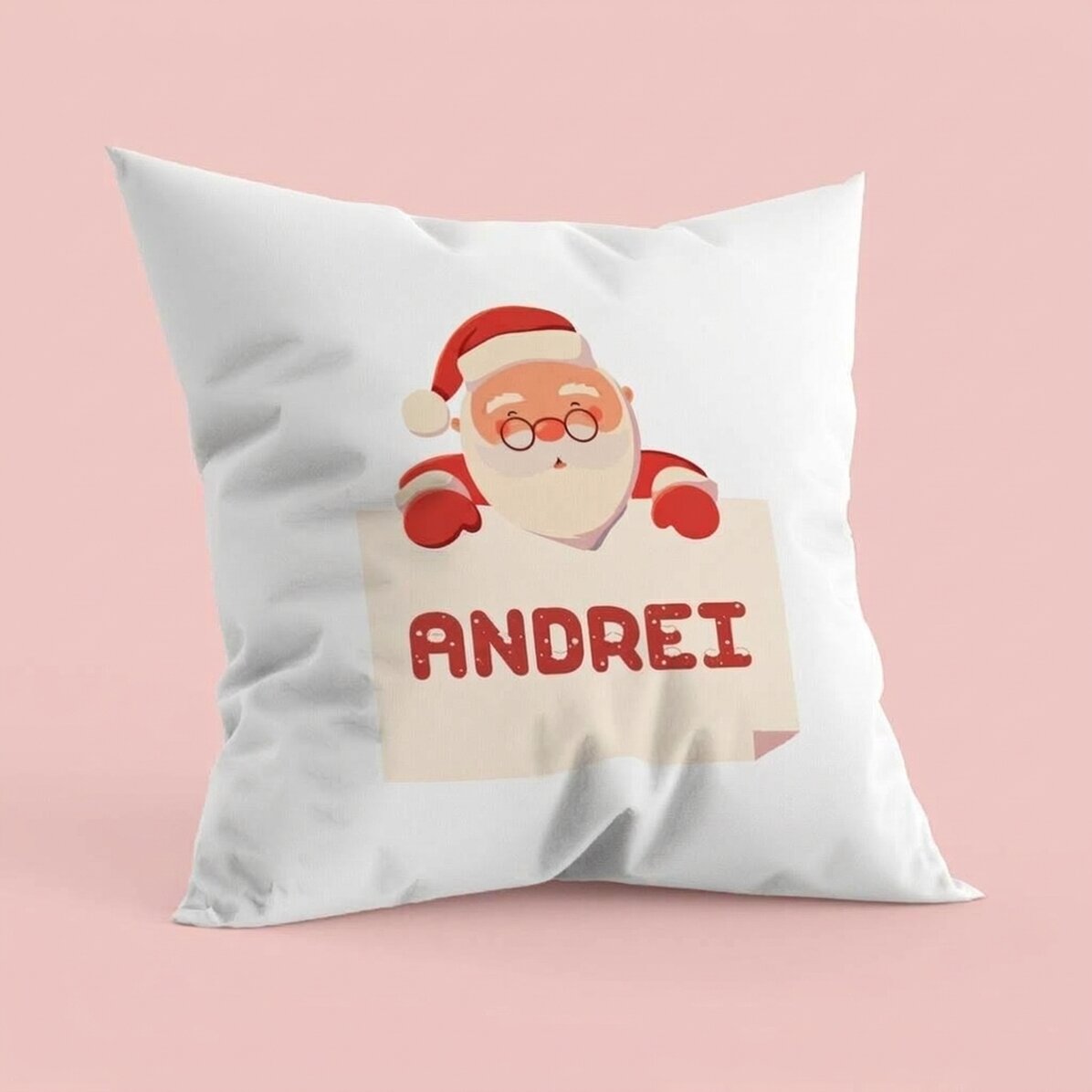 Almohada personalizada: nombre para Papá Noel