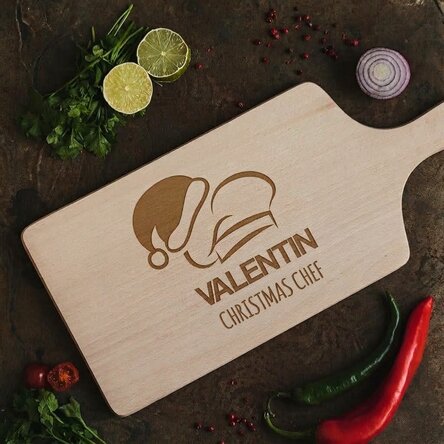 Customised chopping board - Christmas Chef