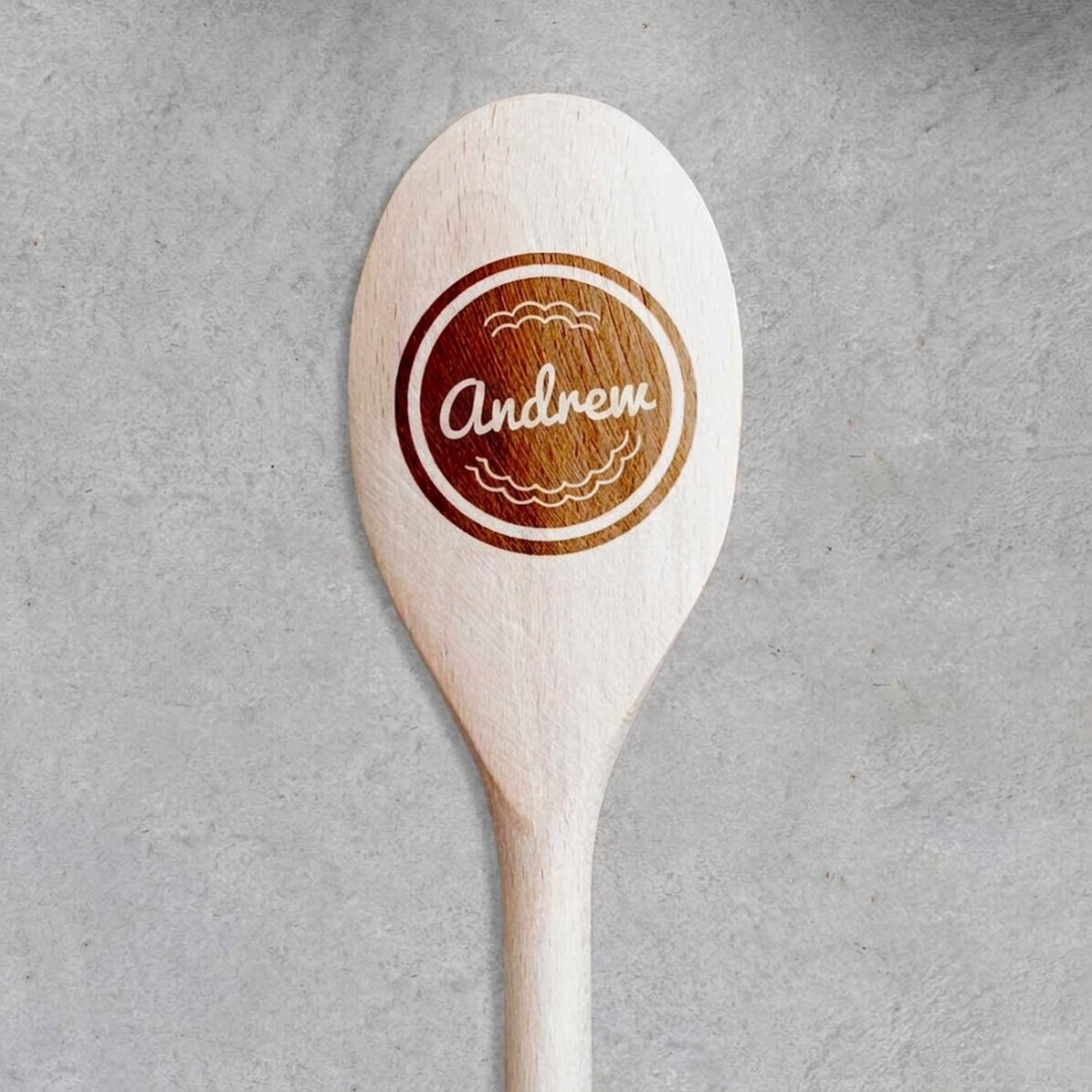 Cuchara de madera personalizada con tu nombre
